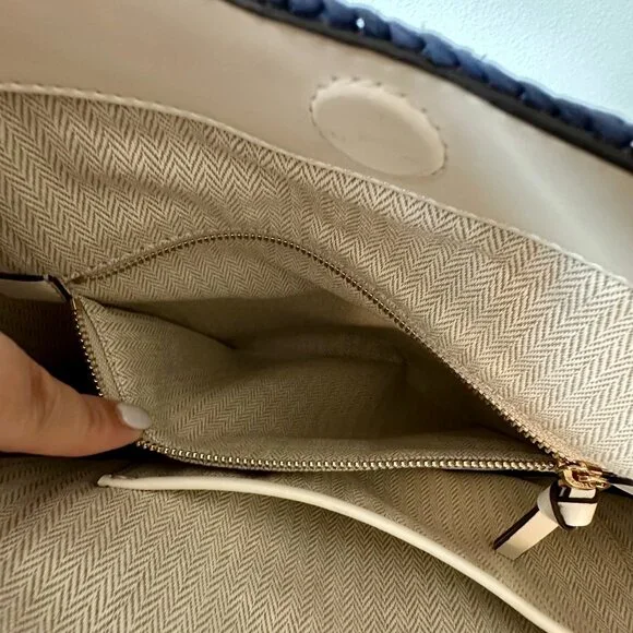 Tory Burch Thea Straw Bucket Shoulder Bag - Picture 10 of 15